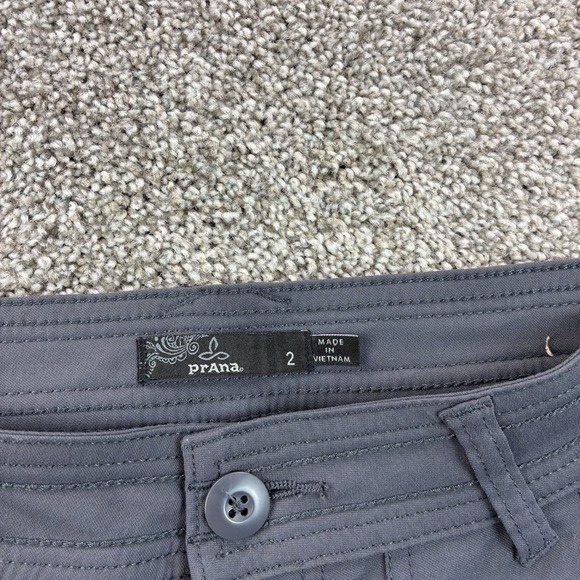 PrAna Revenna Shorts Women's 2 Gray Stretch Hiking Nylon‎ Outdoor - Picture 2 of 4